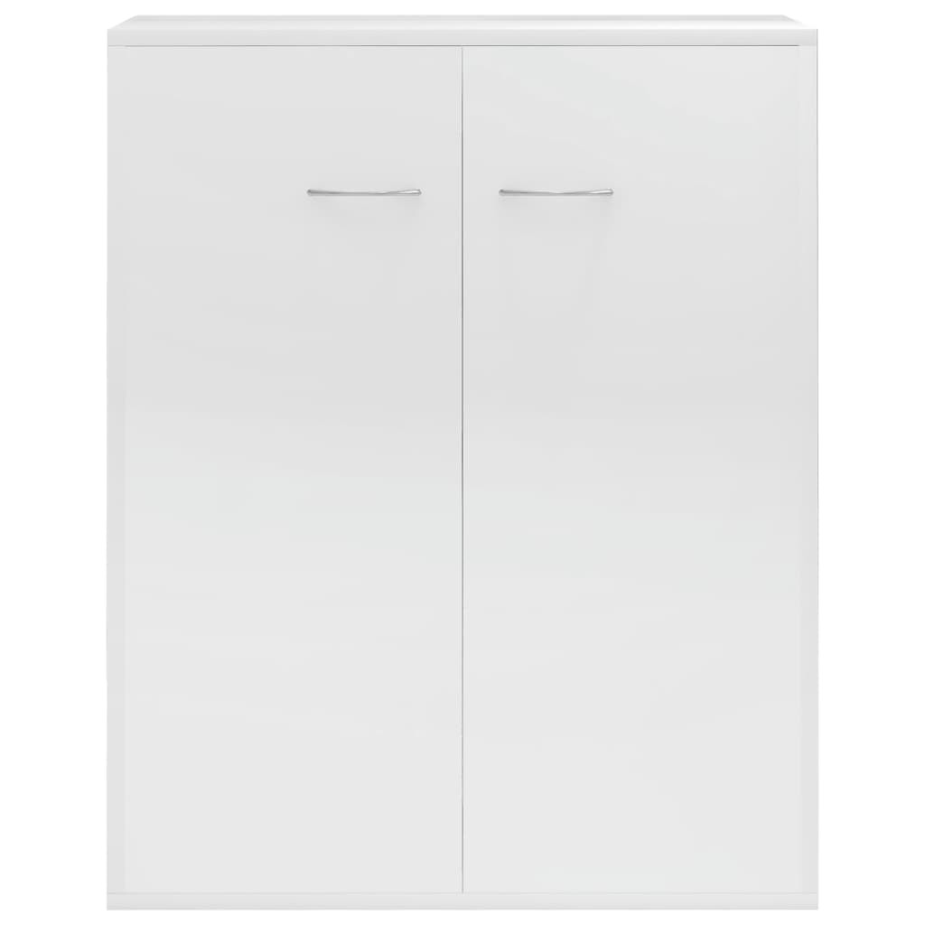 Sideboard High Gloss White 60x30x75 cm Chipboard